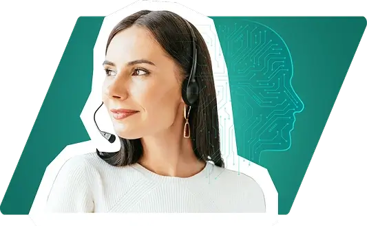 Human collaborating with AI