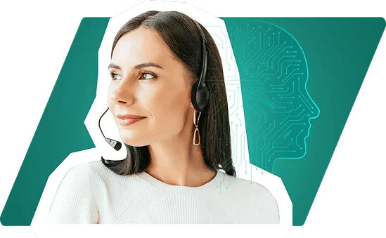 Human collaborating with AI